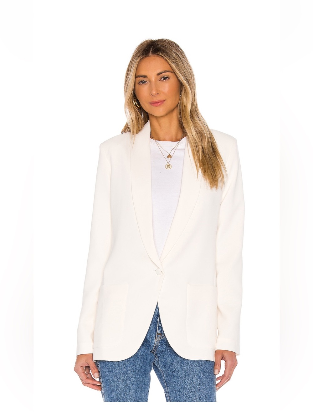 NWOT White Shawl Collar Blazer